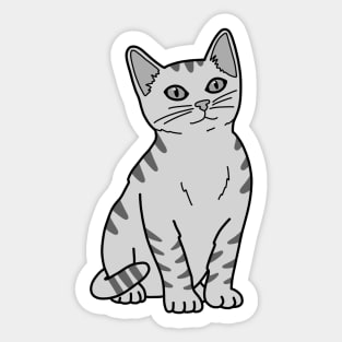 Silver Cat Sticker